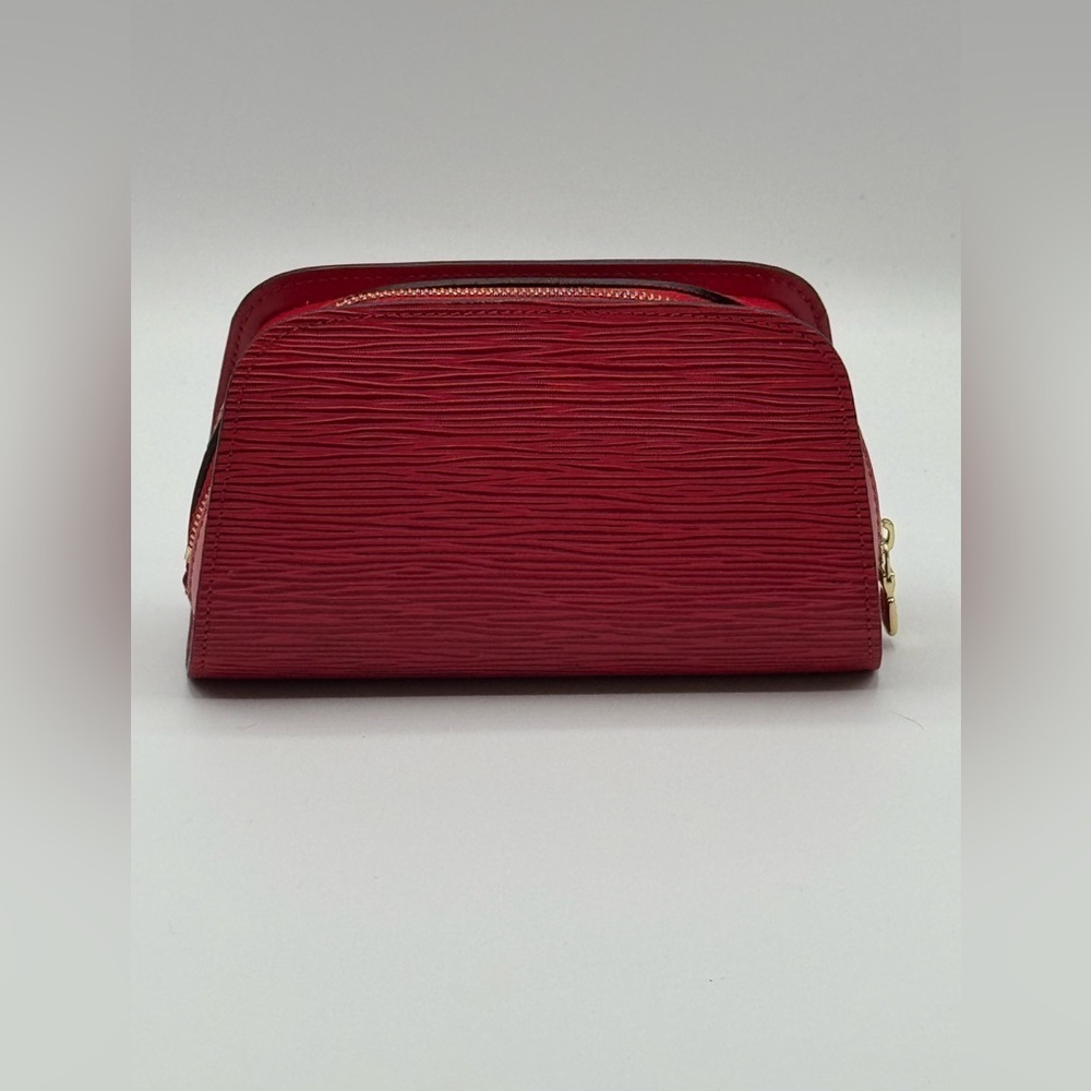 LOUIS VUITTON Epi Dauphine PM Pouch Castilian Red EUC - Picture 3 of 17